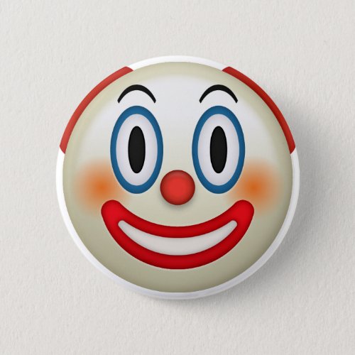 Crazy Clown Emoji Pinback Button