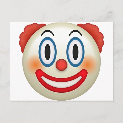 Crazy Clown Emoji Postcard