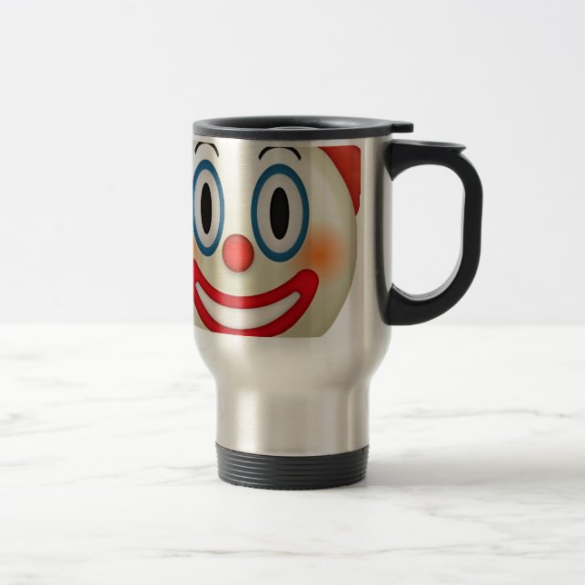 Crazy Clown Emoji Travel Mug (Right)