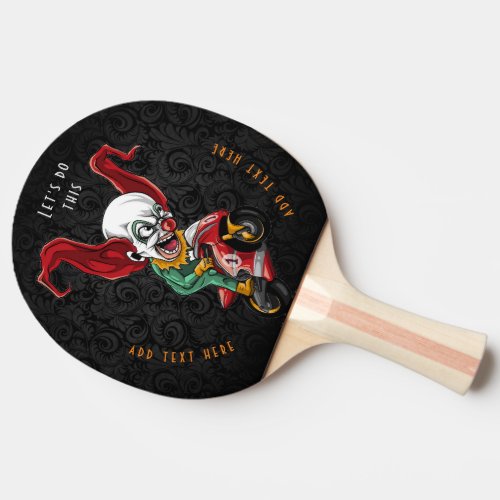 Crazy Clown Ping Pong Paddle