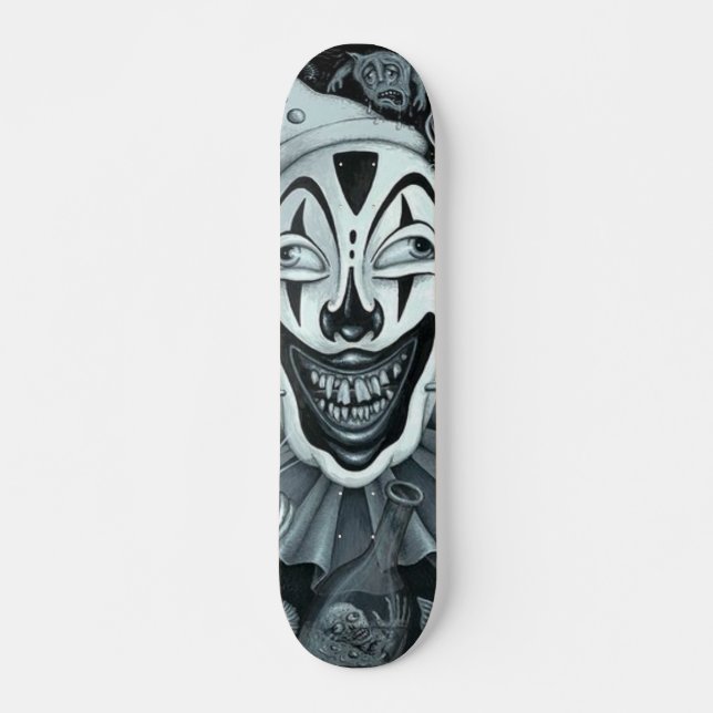 Crazy Clown Skateboard Deck (Front)