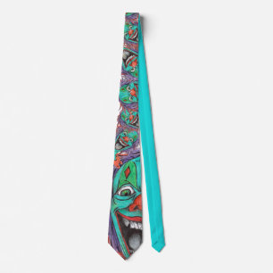 Crazy Clown w/Big Smile on a Neck Tie