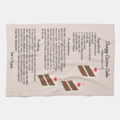 Crazy Cocoa Cake Recipe Kitchen Towel (Horizontal)