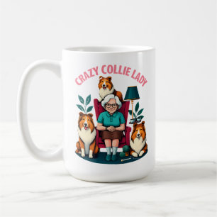 Crazy Collie Lady Coffee Mug