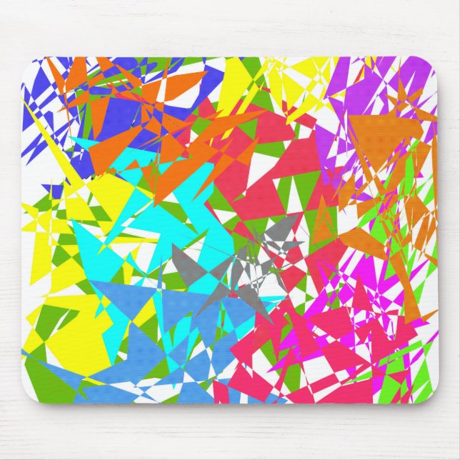 Crazy Color Polygon Texture Mousepad (Front)