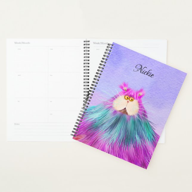 Crazy Colorful Cat  Planner (Display)