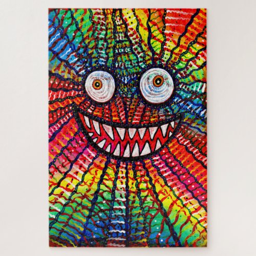 Crazy Colorful Monster Smile Jigsaw Puzzle