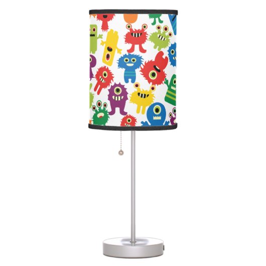 Crazy Colorful Monsters Kids Table Lamp (Right)