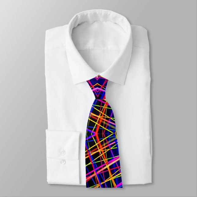 Crazy Colorful Rainbow neck tie (Tied)