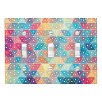 Crazy Colorful Triangle Light Switch Cover by William63 at Zazzle
