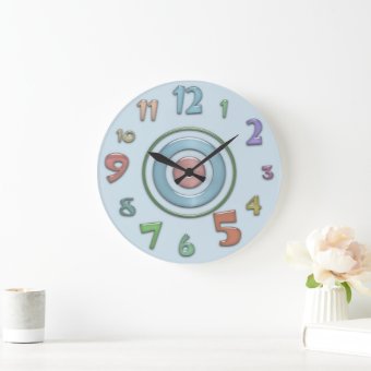 Crazy Colorful Wall Clock | Zazzle