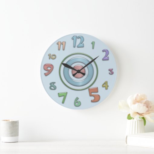Crazy Colorful Wall Clock Zazzle