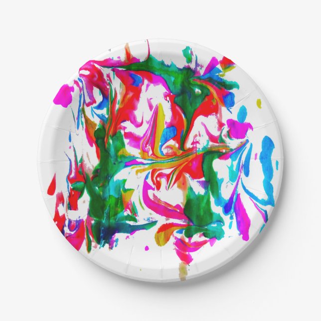 Crazy colors paper plates (Front)