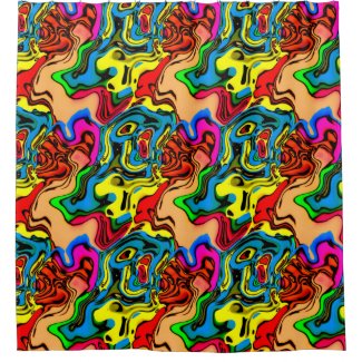 Melted Crazy Colors Shower Curtain
