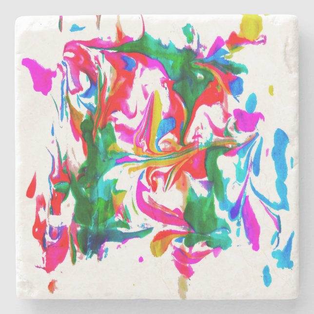 Crazy colors stone coaster (Front)