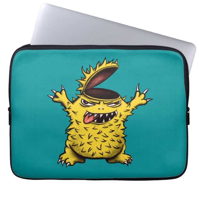 Crazy Cool Evil Character Laptop Sleeve (Front)
