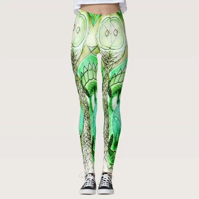Crazy Cool Psychedelic Rave Party Leggings Zazzle