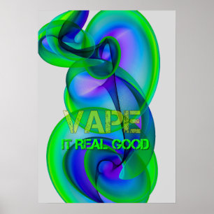 Crazy Cool Vape Cloud Abstract Posters