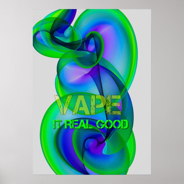 Crazy Cool Vape Cloud Abstract Posters (Front)
