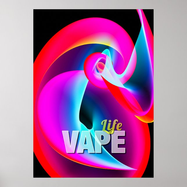 Crazy Cool Vape Cloud Abstract Posters (Front)
