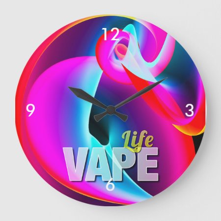 Crazy Cool Vape Cloud Large Clock
