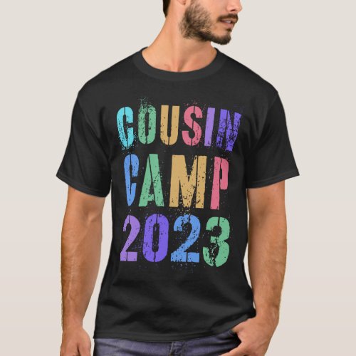 Crazy COUSIN CAMP Grandma Grandpa Sleepaway Sign A T_Shirt