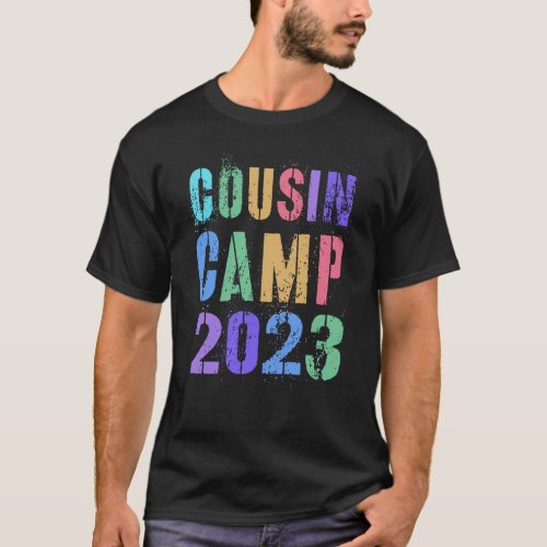 Crazy COUSIN CAMP Grandma Grandpa Sleepaway Sign A T_Shirt