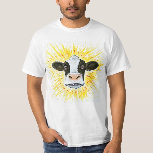 Crazy Cow Face T-Shirt (Front)