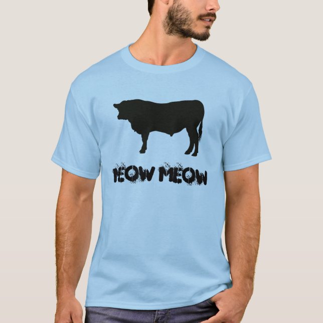 Crazy Cow Mens blue t-shirt (Front)