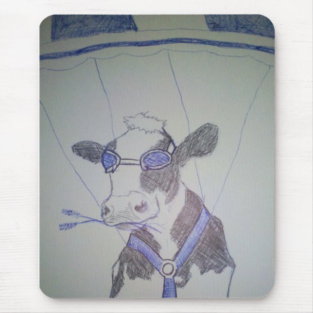 Crazy cow mouse pad (Front)
