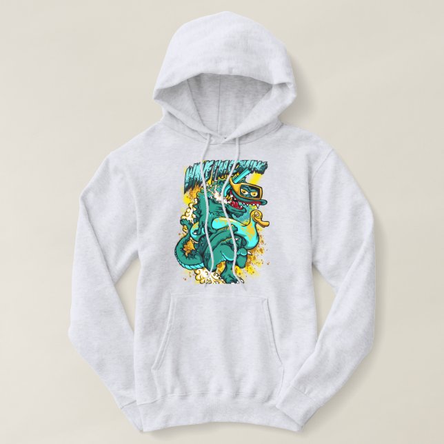 Crazy crocodile 🐊 hoodie (Design Front)