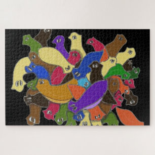 Crazy Cross eyed Planarians Jigsaw Puzzle