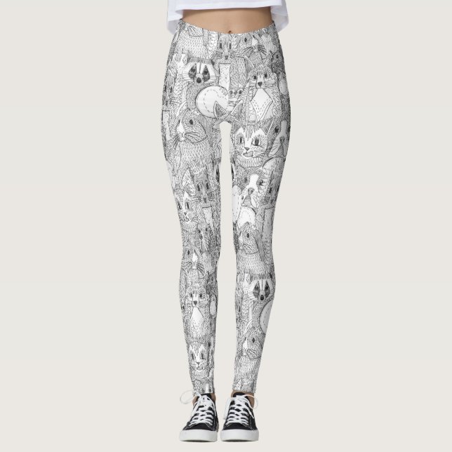 crazy cross stitch critters leggings (Front)