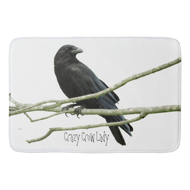 Crazy Crow Lady Bath Mat (Front)