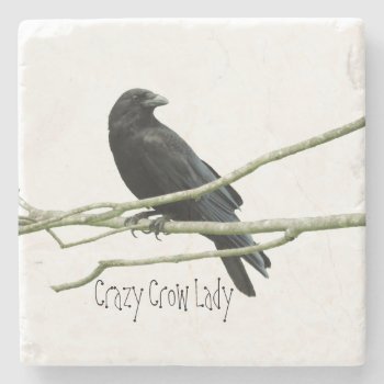 Crazy Crow Lady Coaster by Crows_Eye at Zazzle