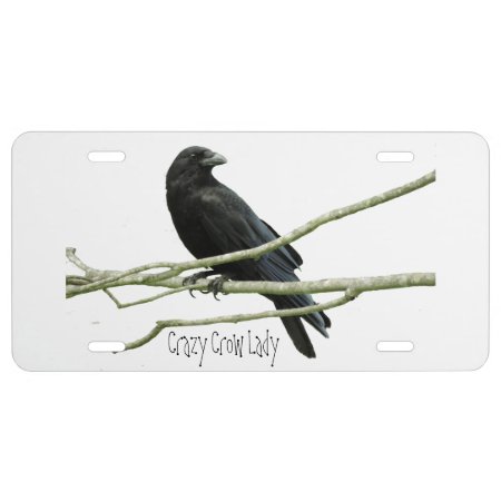 Crazy Crow Lady License Place License Plate