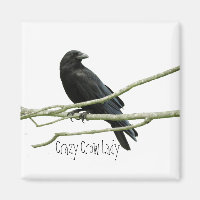 Crazy Crow Lady Magnet