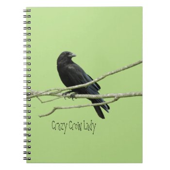 Crazy Crow Lady Notebook by Crows_Eye at Zazzle