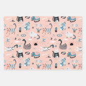 Crazy Cute Cats Wrapping Paper Set of 3 (Front)