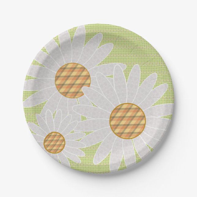 Crazy Daisies Paper Party Plates (Front)