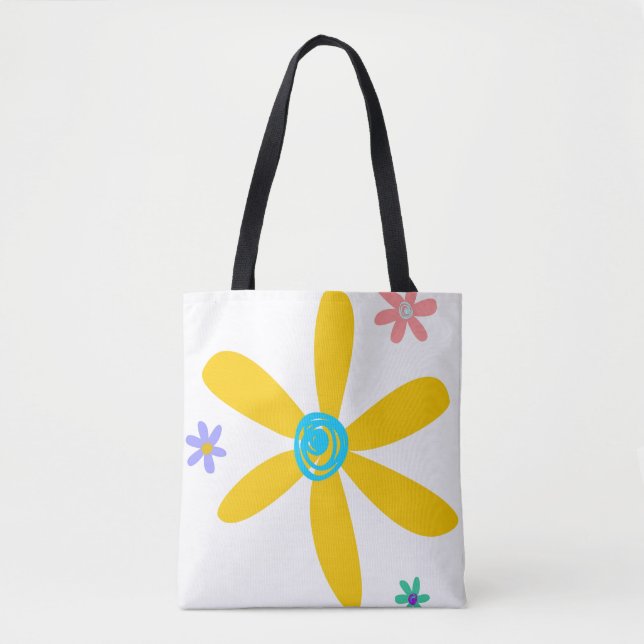 Crazy Daisy 2 Tote Bag (Front)