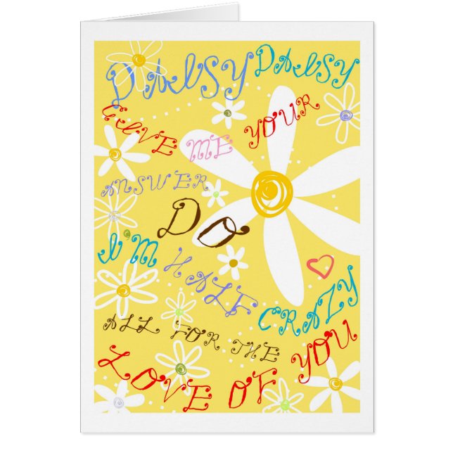 Crazy Daisy Customizable Cards (Front)