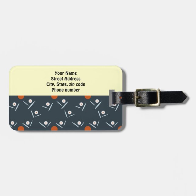 Crazy Daisy Luggage Tag (Front Horizontal)