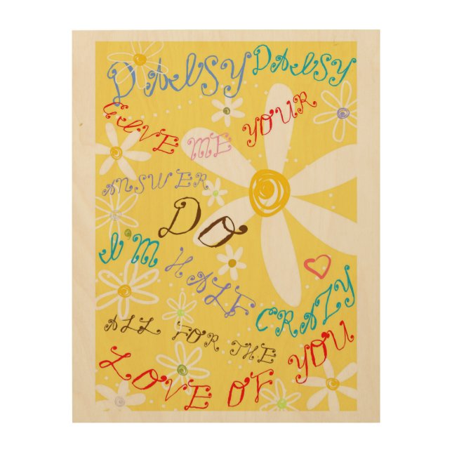 Crazy Daisy Wood Wall Art (Front)