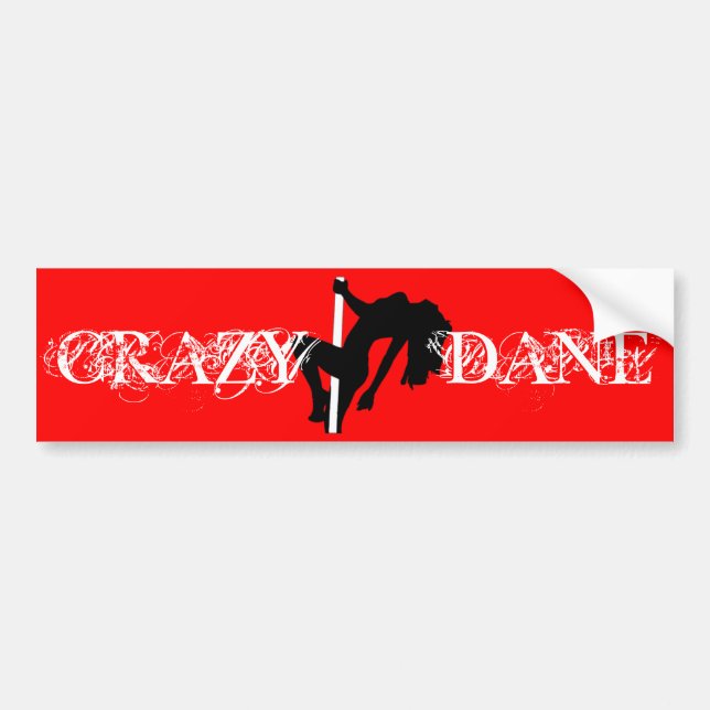 CRAZY DANE Bumper Sticker (Front)