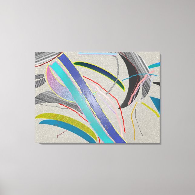Crazy Design Wrapped Canvas Print (Front)