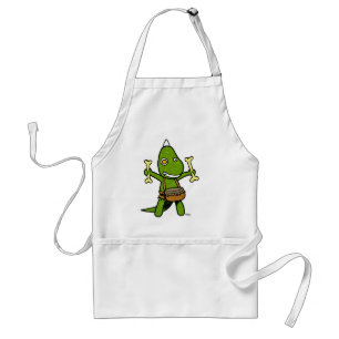 crazy dino adult apron