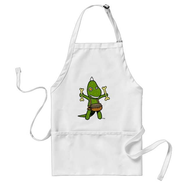 crazy dino adult apron (Front)