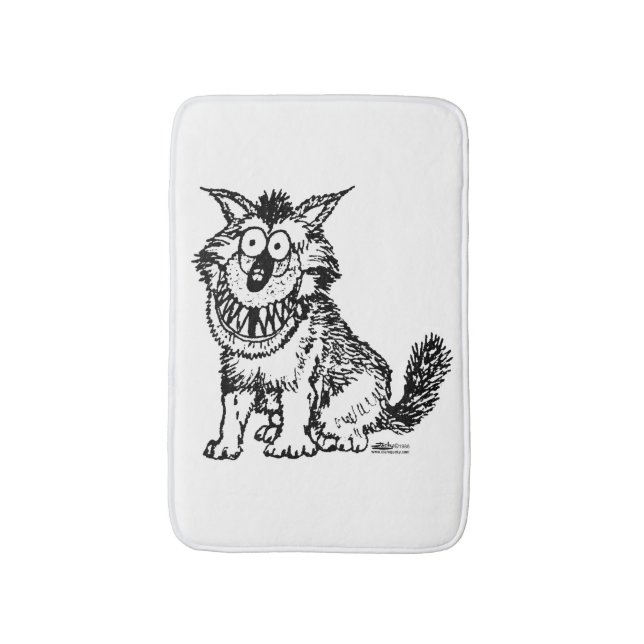 Crazy Dog Bathroom Mat (Front Vertical)