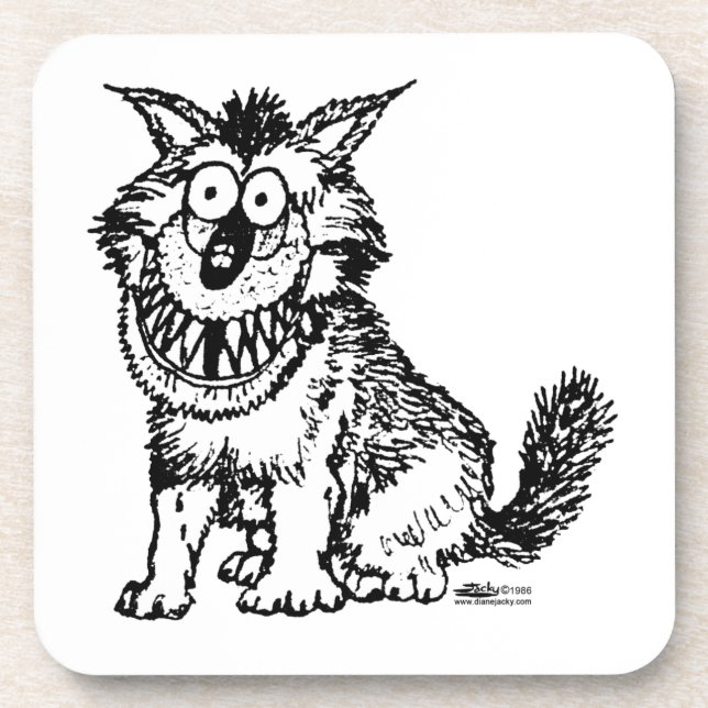 Crazy Dog Beverage Coaster (Front)